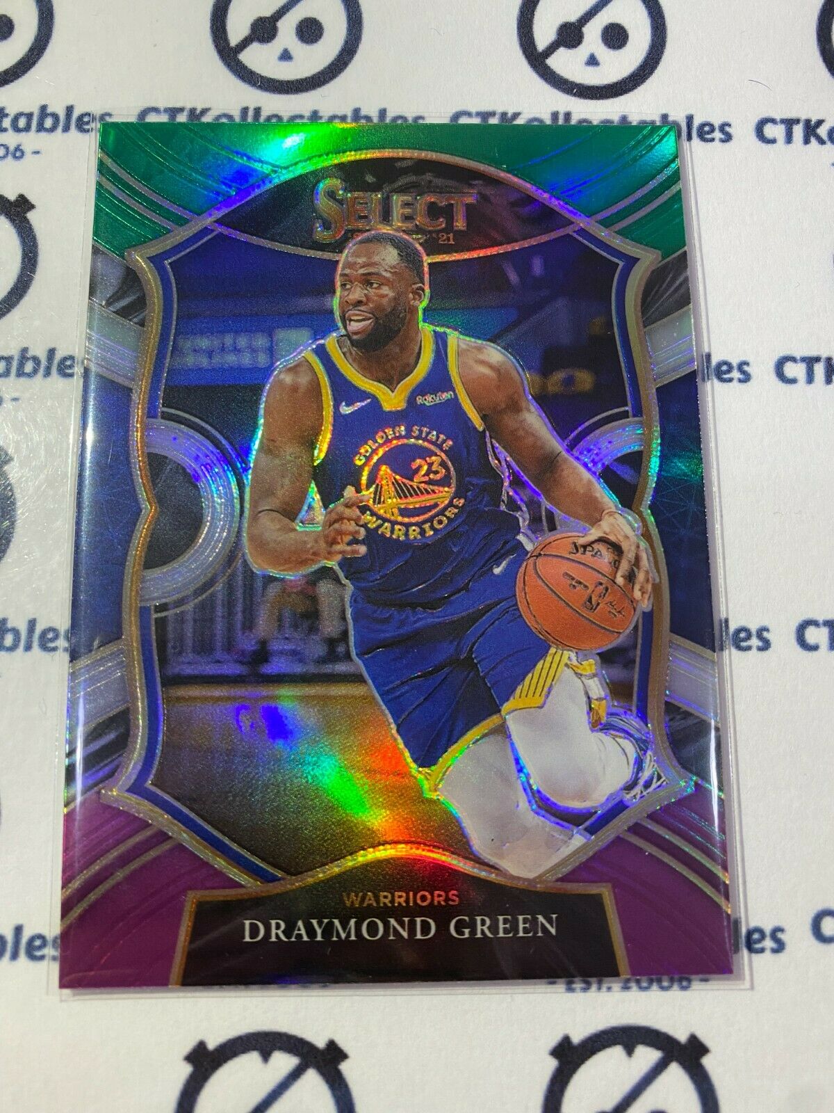 2020-21 Panini NBA Select Green White Purple Draymond Green Prizm Warriors