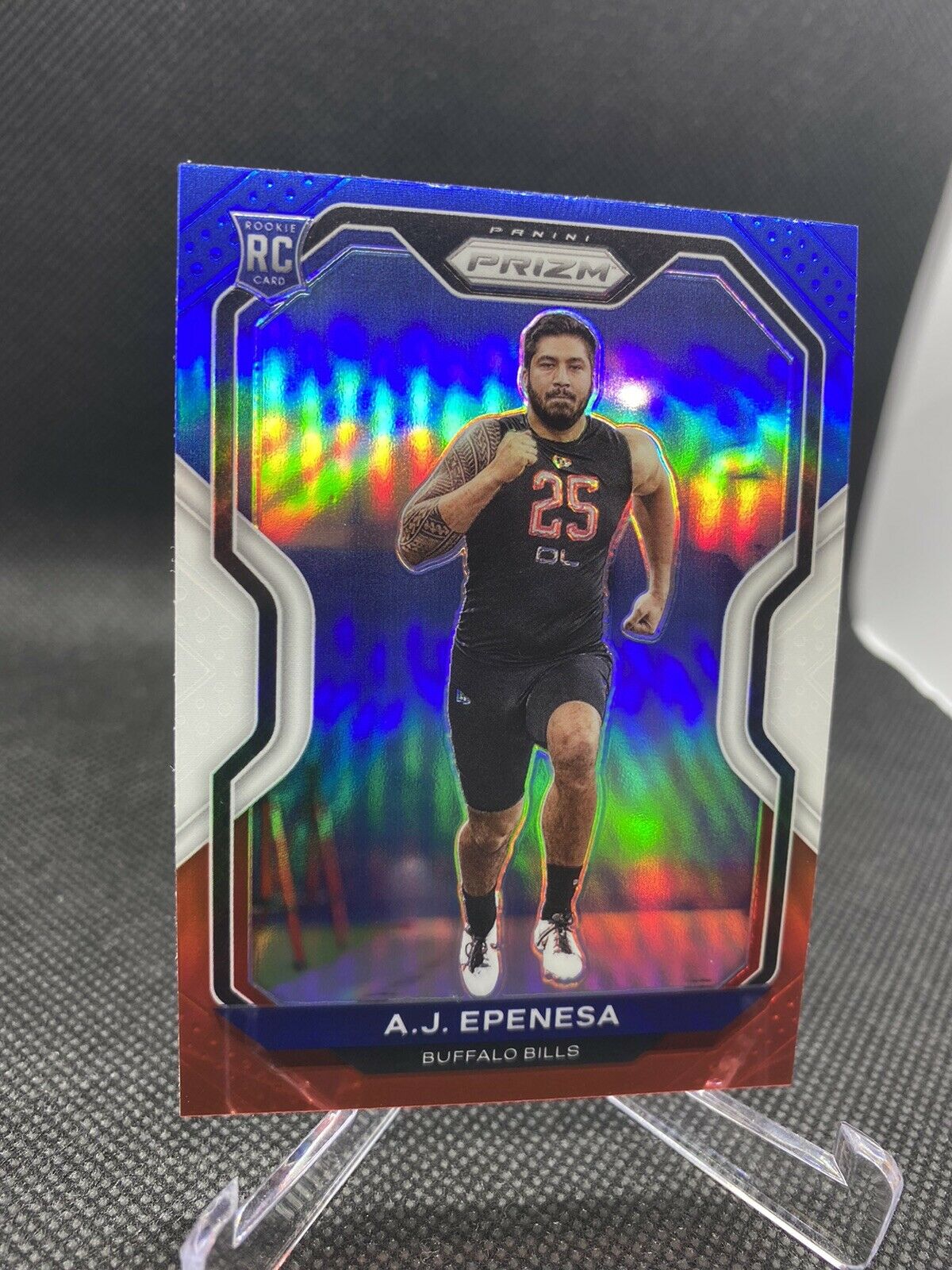 2020 NFL Prizm A.J Epenesa Red White & Blue Prizm RC #313 Bills