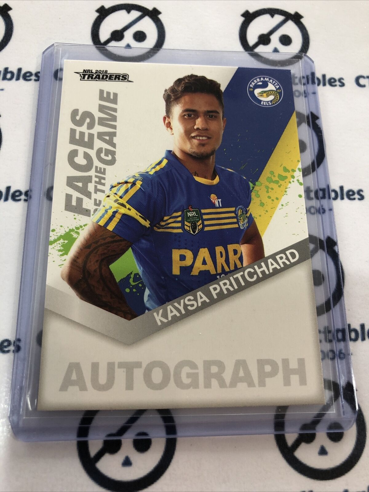 2018 NRL Traders Kaysa Pritchard Faces Of The Game FG40/64 Eels