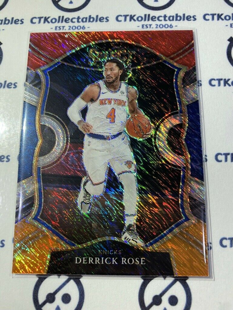 2020-21 Panini NBA Select Derrick Rose Concourse Red White Orange #16 Knicks