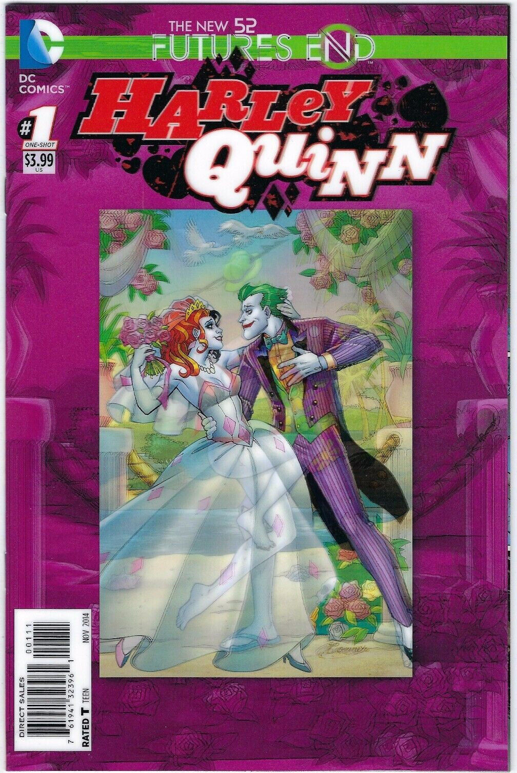 HARLEY QUINN # 1 FUTURES END VARIANT 3D COVER DC COMIC BOOK 2014