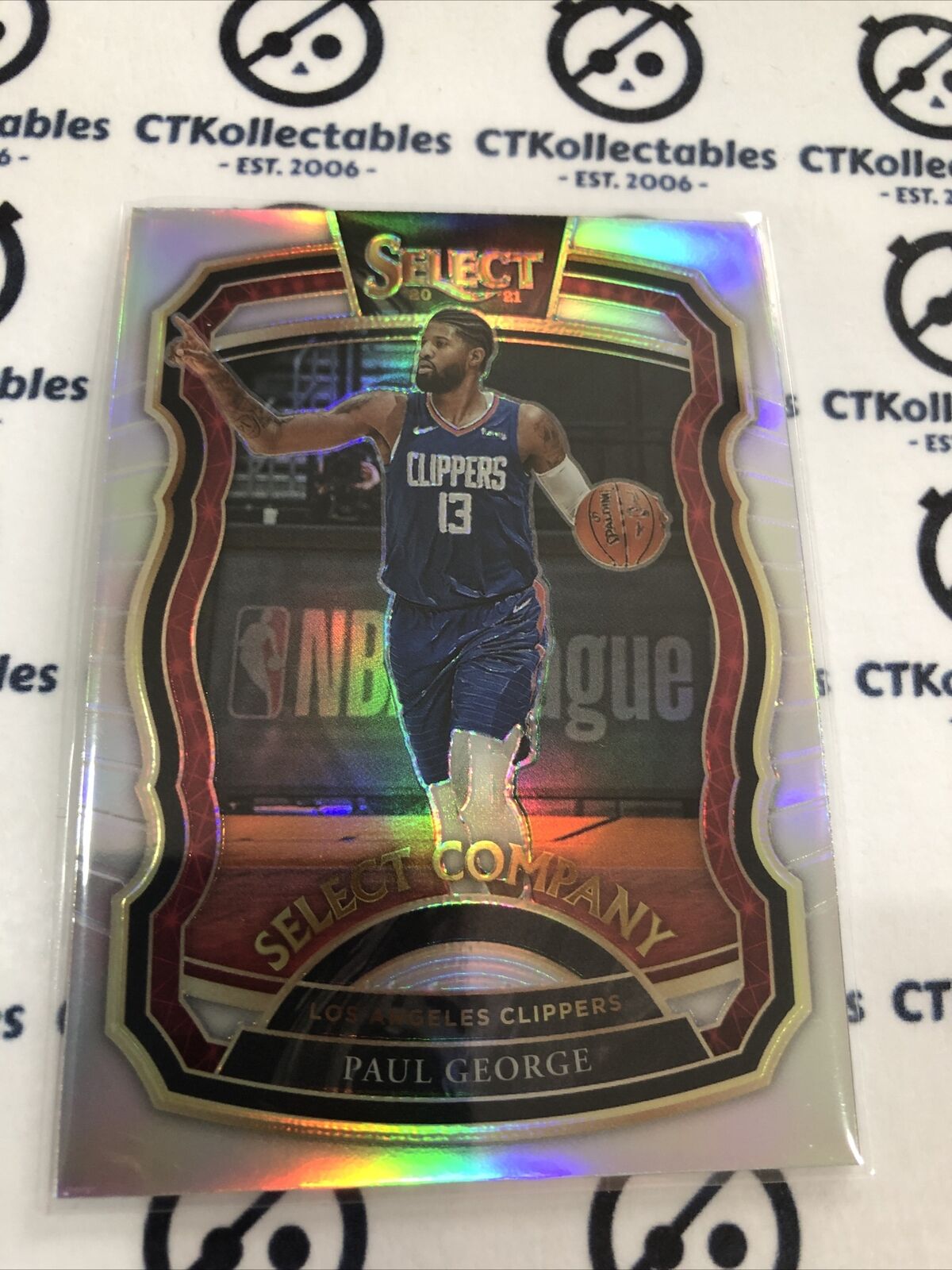 2020-21 Panini NBA Select Paul George Select Company Silver Prizm #23