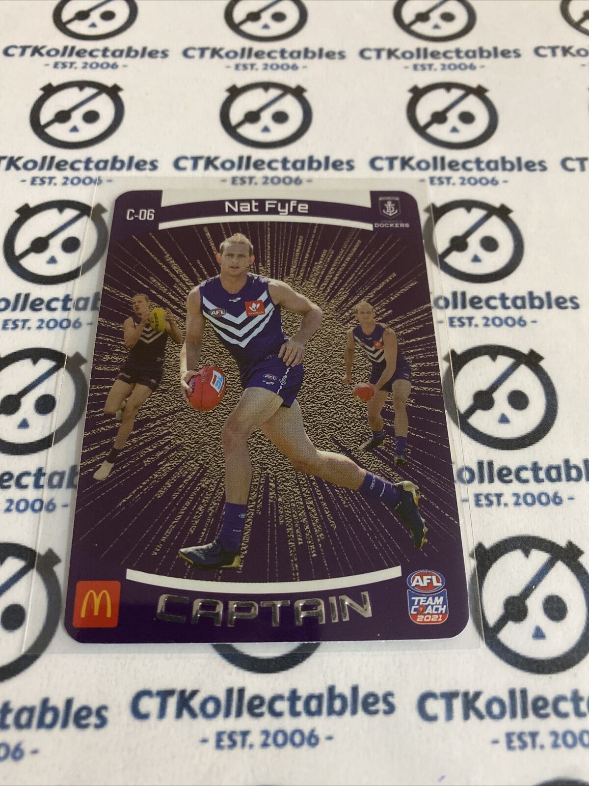 2021 AFL Teamcoach McDonalds Captain Nat Fyfe #c-06 Dockers
