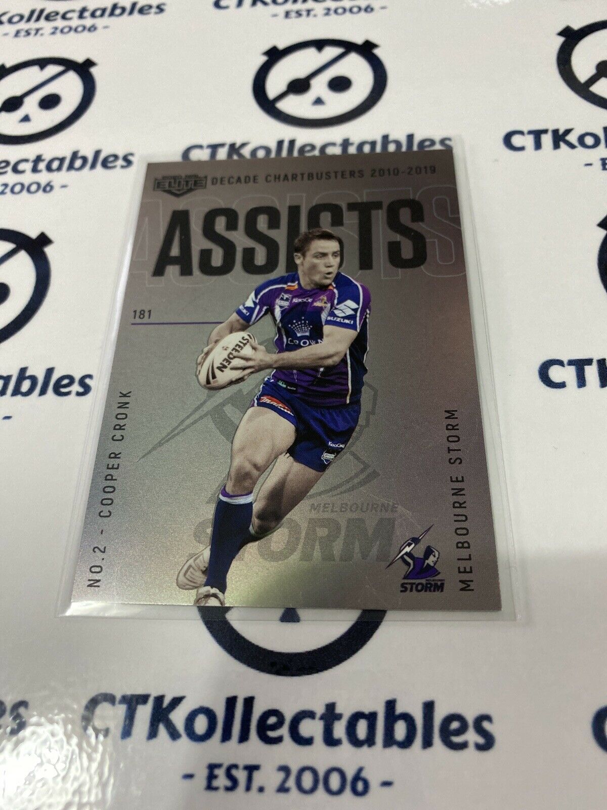 2020 NRL Elite Decade Chartbusters Cooper Cronk DC-08 Storm