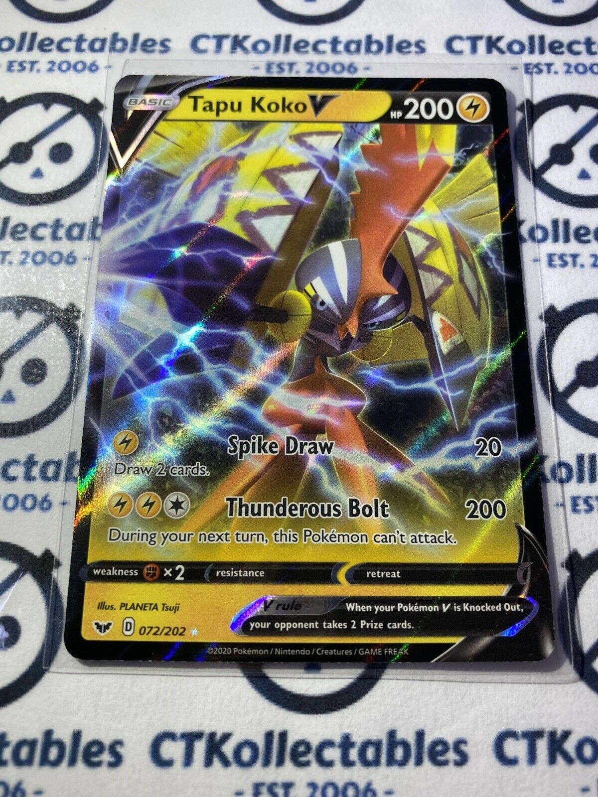 Tapu Koko V #072/202 Ultra Rare Pokémon Card Sword & Shield