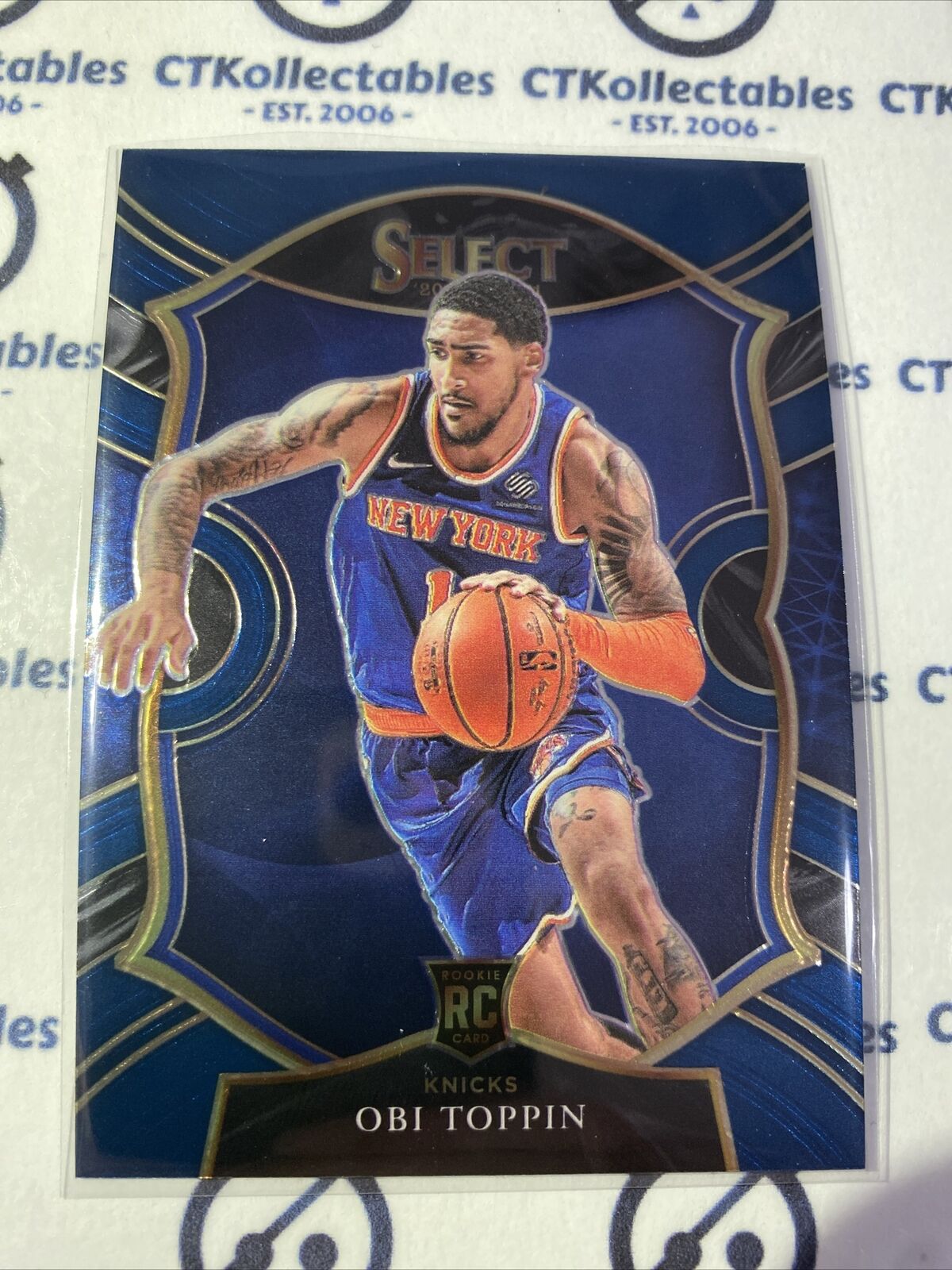 2020-21 Panini NBA Select Obi Toppin Blue RC Concourse #68 Knicks