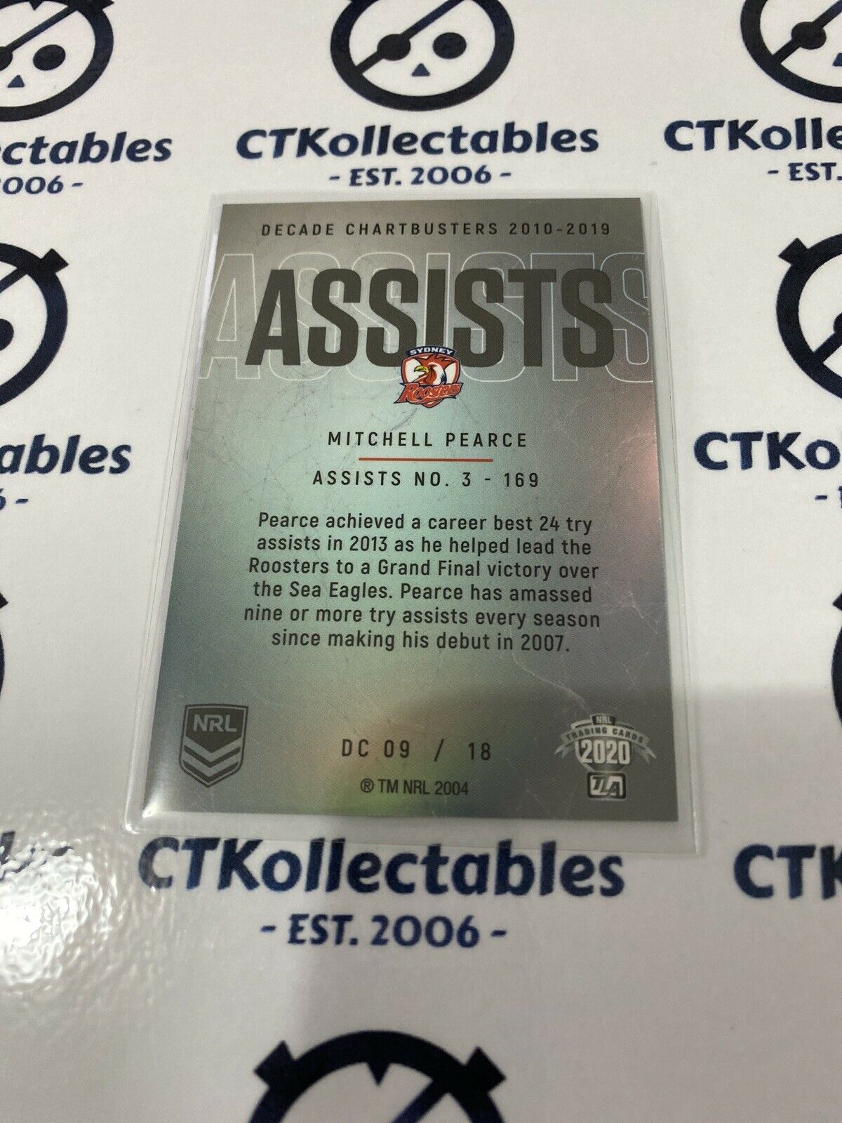 2020 NRL Elite Decade Chartbusters Mitchell Pearce DC-09 Roosters
