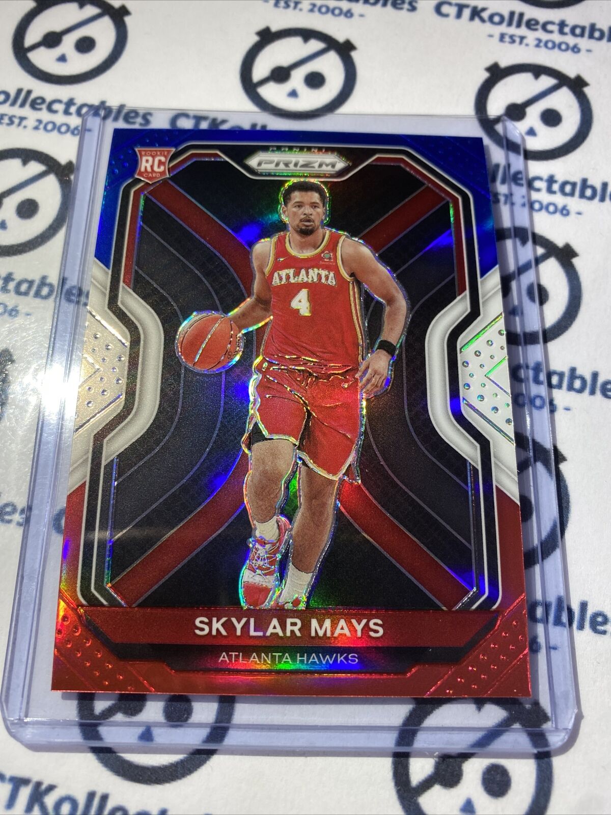 2020-21 NBA Prizm Skylar Mays Red White Blue Prizm #255 Hawks RC
