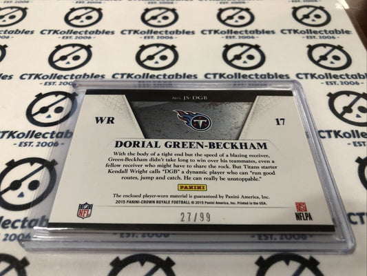 2015 NFL Crown Royale Dorial Green-Beckham Jumbo Silhouettes #27/99 Titans