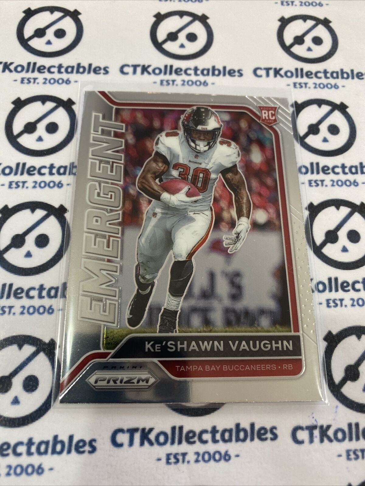 2020 NFL Prizm Ke’shawn Vaughn Emergent RC #16 Buccaneers