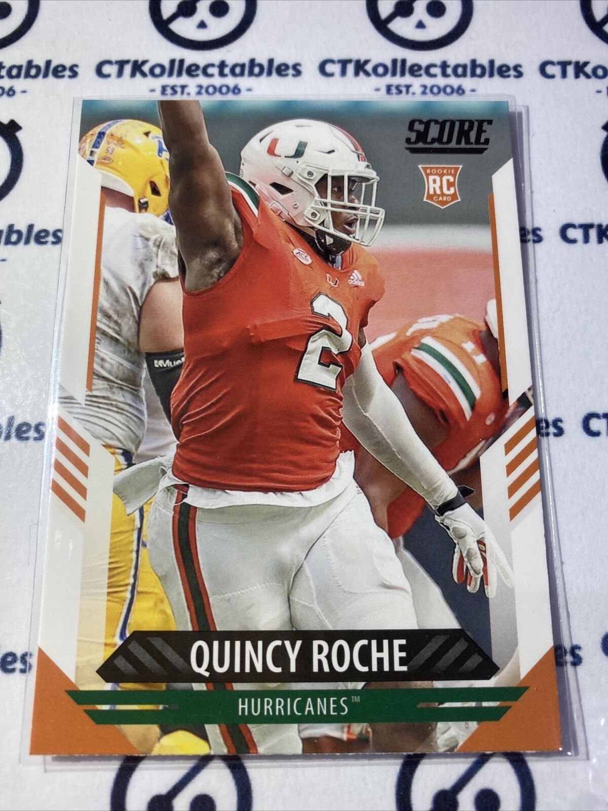 2021 NFL Score Rookie Card Quincy Roche #357 RC Giants