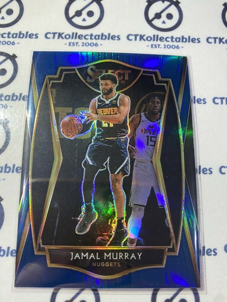 2020-21 Panini NBA Select Jamal Murray Blue Silver Prizm Premier #142 Nuggets