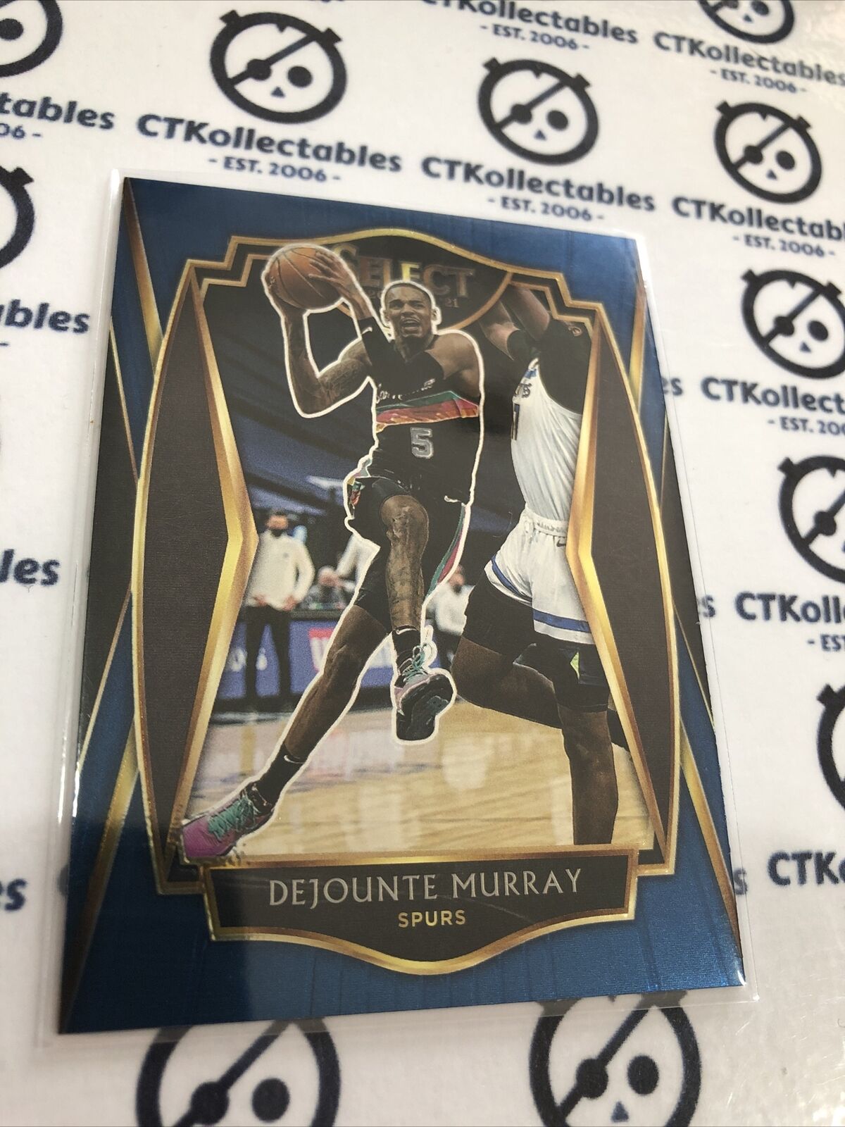2020-21 Panini NBA Select Blue Premier Level Dejounte Murray Spurs #124