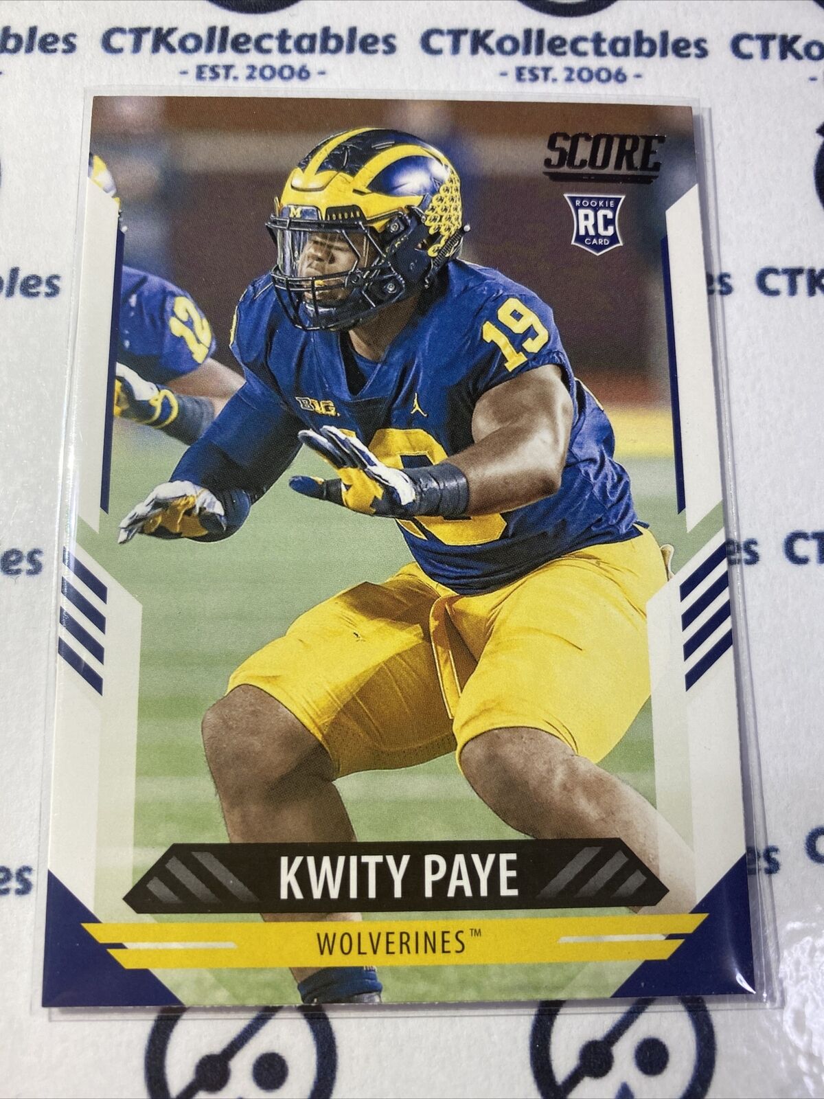 2021 NFL Score Rookie Card Kwity Paye #346 RC Colts