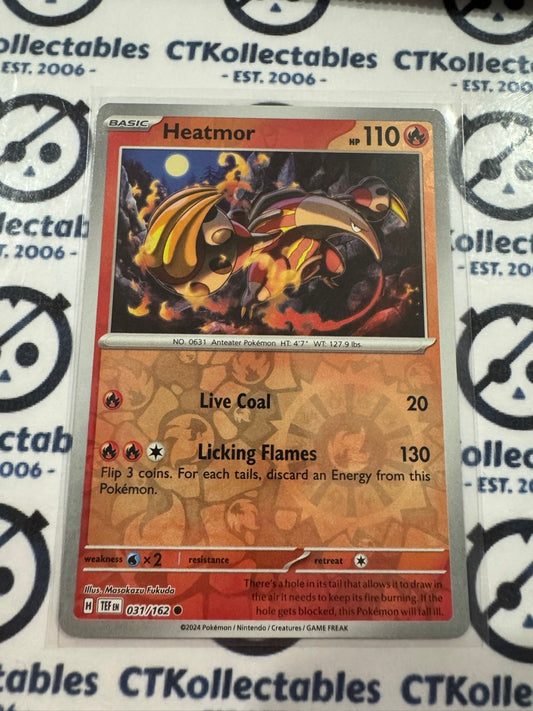 Heatmor Reverse Holo Scarlet & Violet Temporal Forces # 031/162 Pokemon
