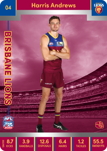 2023 AFL Teamcoach Silver Card #04 Harris Andrews