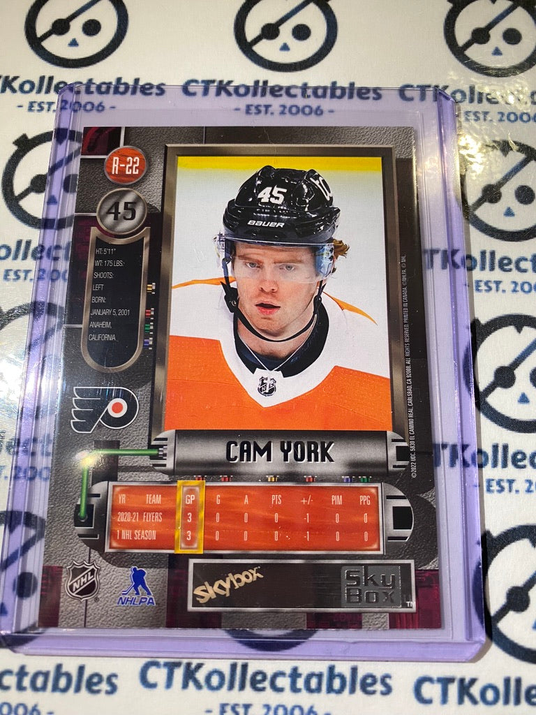 2021/22 Skybox NHL Metal Universe 97/98 Retro A-22 Cam York Flyers