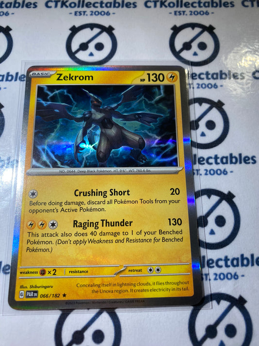 Zekrom Holo Rare #066/182 2023 Scarlet & Violet Paradox Rift Pokémon TCG