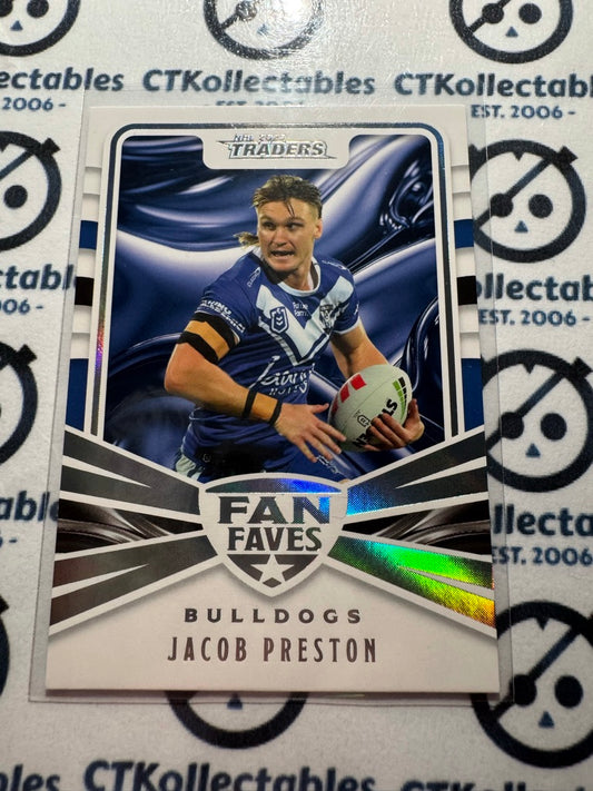 2025 NRL Traders Fan Faves FF 09 / 51 Bulldogs Jacob Preston