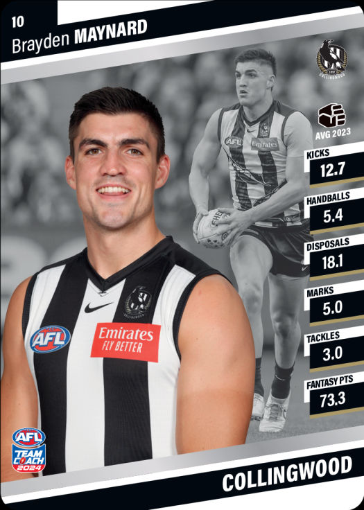 2024 AFL Teamcoach Silver Card - Brayden Maynard #10 Magpies