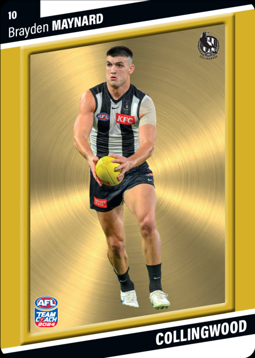 2024 AFL Teamcoach Brayden Maynard Gold #10 Magpies