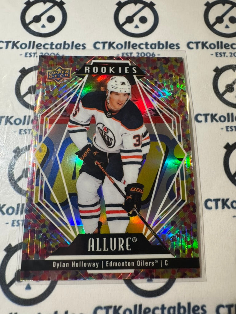 2022-23 Upper Deck Allure Rookies - #121 Dylan Holloway Glitter Bomb RC Oilers