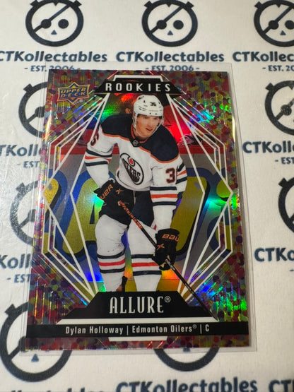 2022-23 Upper Deck Allure Rookies - #121 Dylan Holloway Glitter Bomb RC Oilers