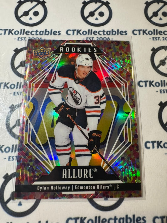 2022-23 Upper Deck Allure Rookies - #121 Dylan Holloway Glitter Bomb RC Oilers