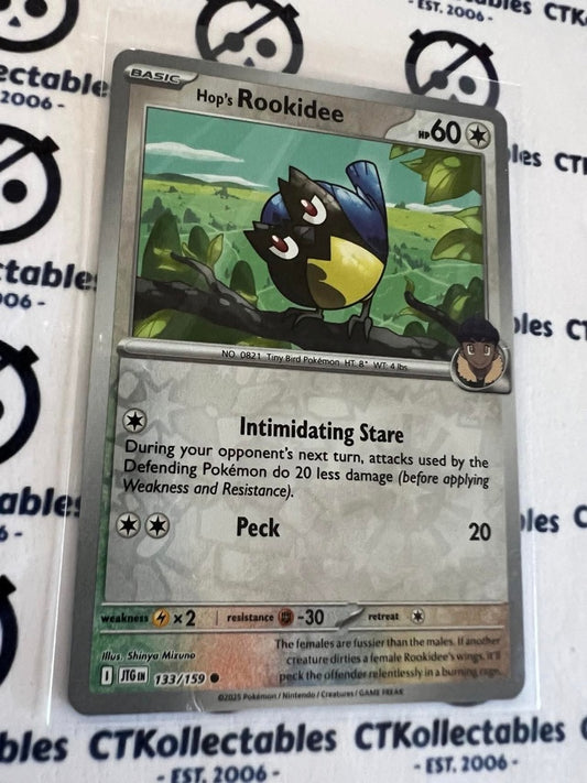 Hop's Rookidee Reverse Holo #133/159 Journey Together Pokemon Card TCG