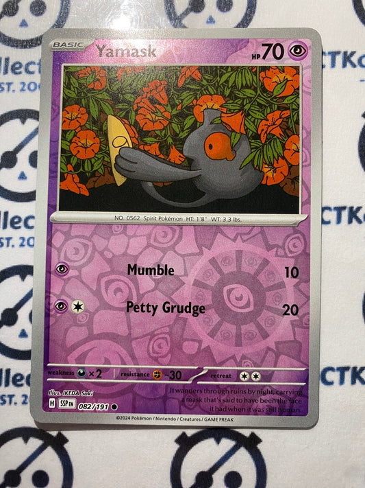 Yamask Reverse Holo #082/191 Surging Sparks Pokémon TCG 2024