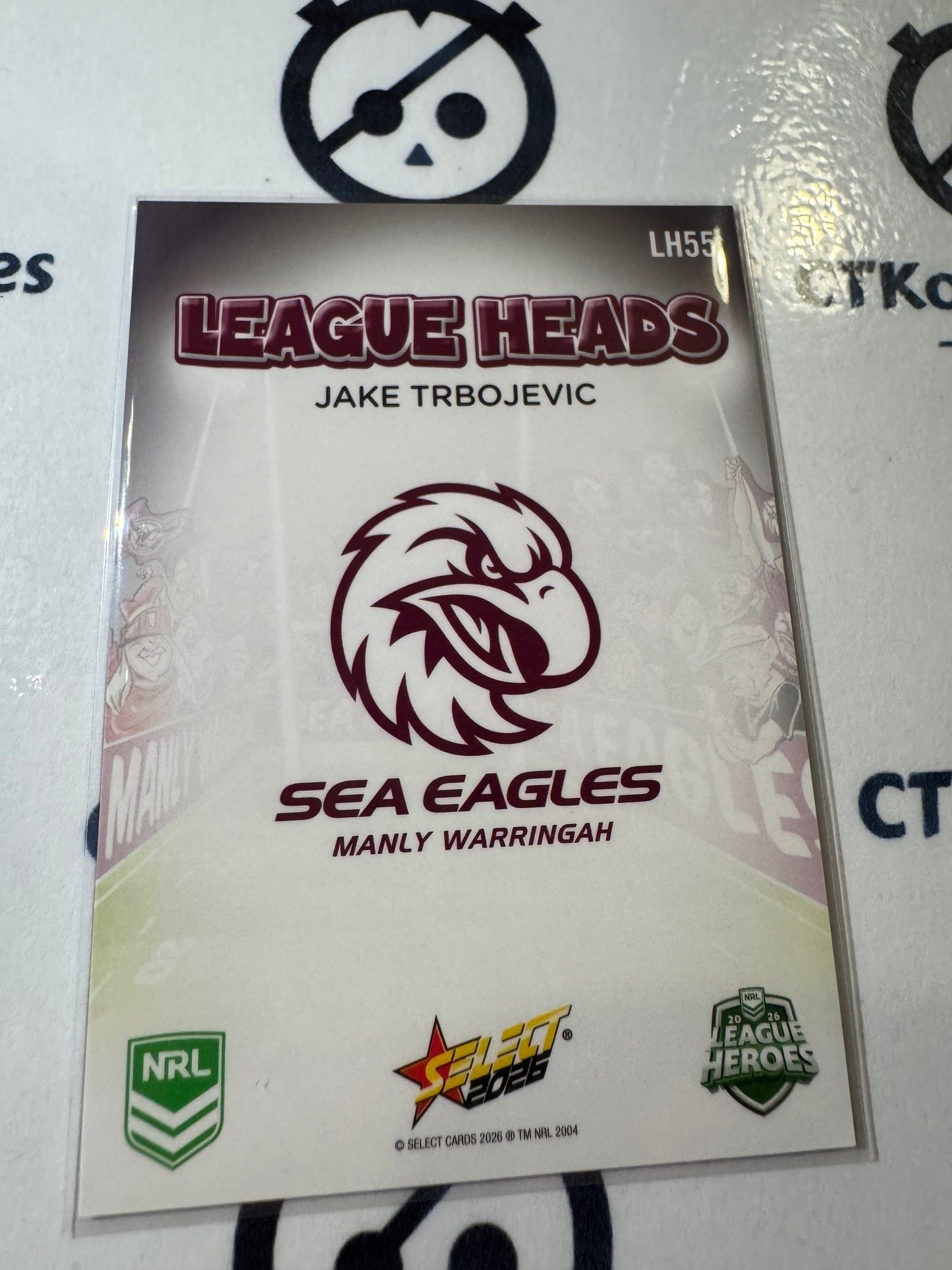 2026 Select NRL League Heroes League Heads #LH55 Jake Trbojevic Sea Eagles