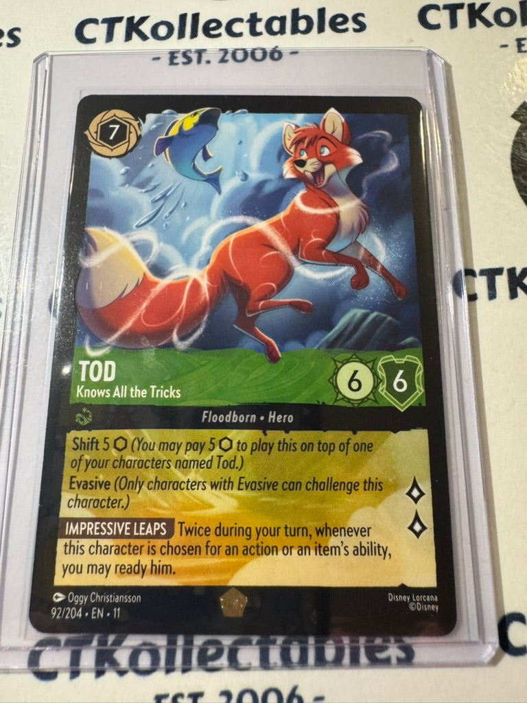 Disney Lorcana Winterspell 92/204  Tod – Knows All the Tricks Legendary