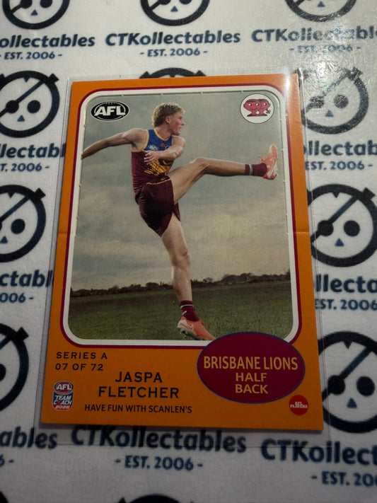 2026 Teamcoach AFL Scanlens Die-Cut Japsa Fletcher 07 of 72 Lions