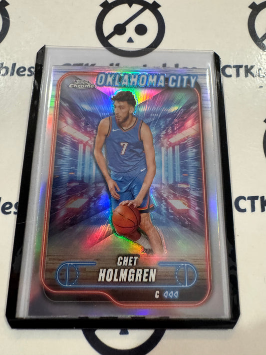2024/25 Topps NBA Chrome Chet Holgrem Silver Refractor #99 OKC