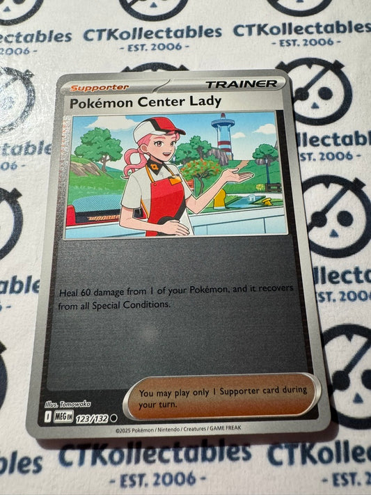 Pokemon Center Lady Reverse Holo #123/132 Mega Evolution Pokemon