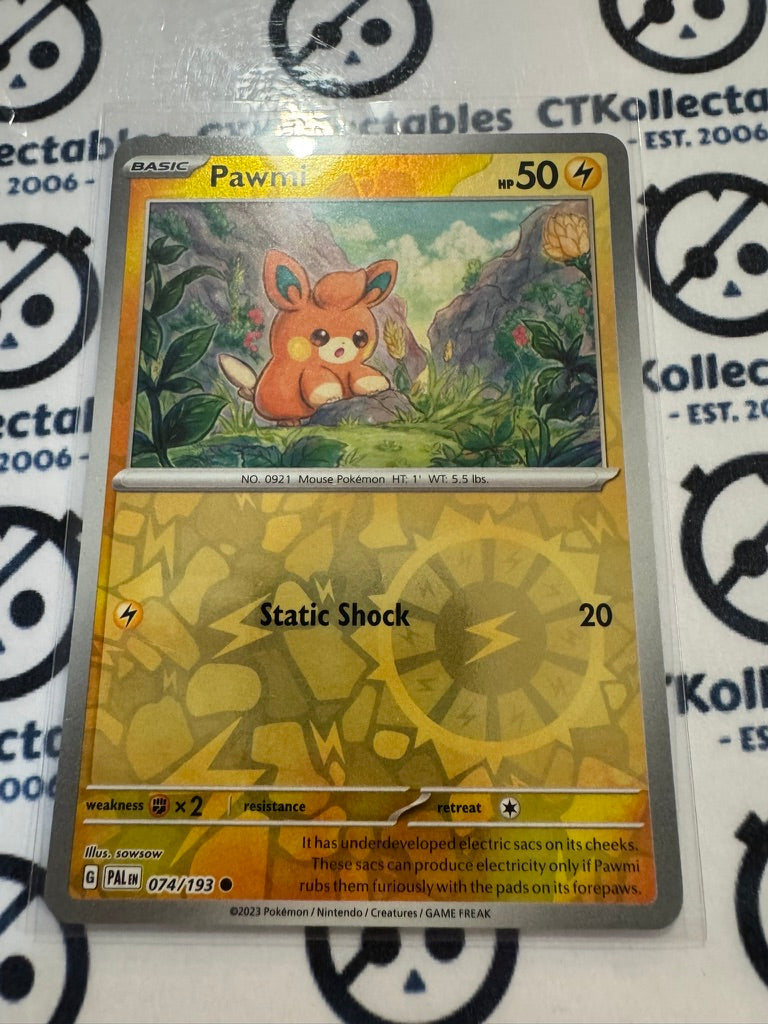 Pawmi Reverse Holo #074/193 Scarlet & Violet Paldea Evolved Pokemon Card