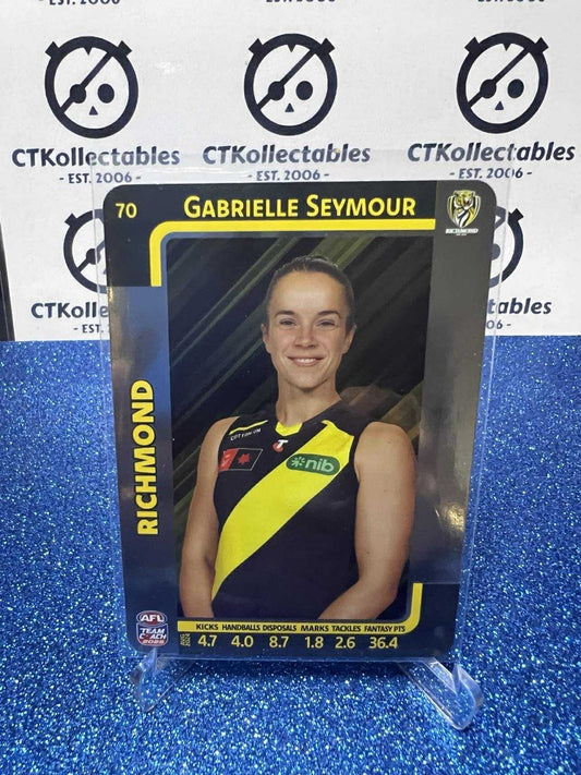 2025 AFLW Teamcoach Silver #70 Gabrielle Seymour Tigers