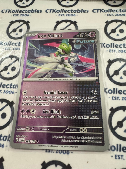Iron Valiant Reverse Holo Scarlet & Violet Temporal Forces # 079/162 Pokemon
