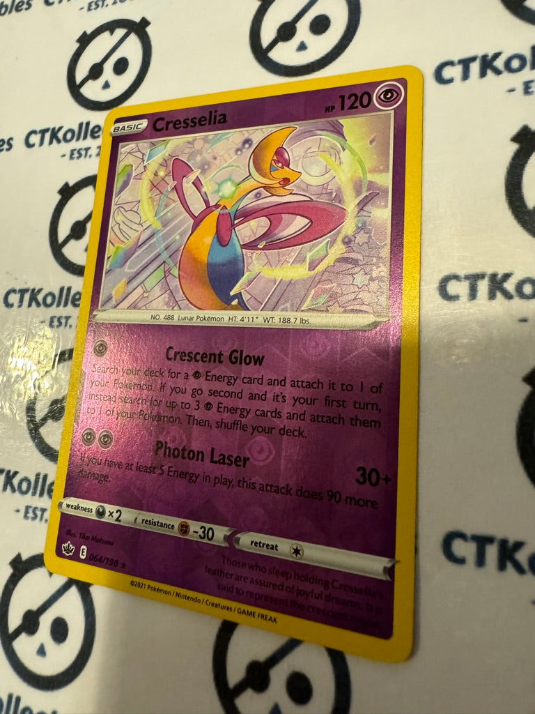 Cresselia Reverse Holo #064/198 Pokemon Card Chilling Reign