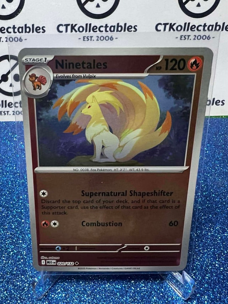 Ninetales Reverse Holo #020/132 Mega Evolution Pokemon
