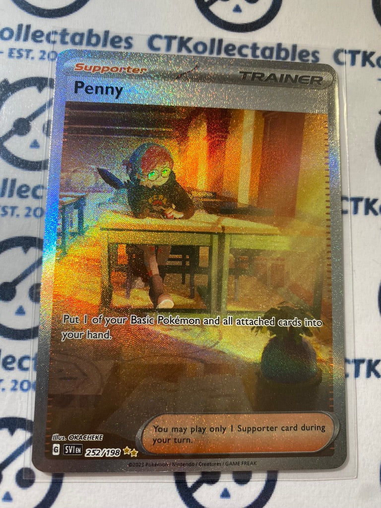 Penny Trainer Full Art #252/198 2023  Scarlet & Violet Pokémon TCG