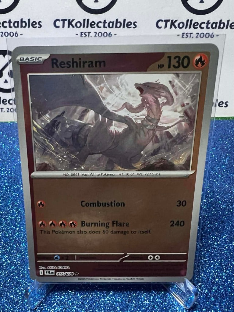 Reshiram Reverse Holo #017/094 Phantasmal Flames Pokemon