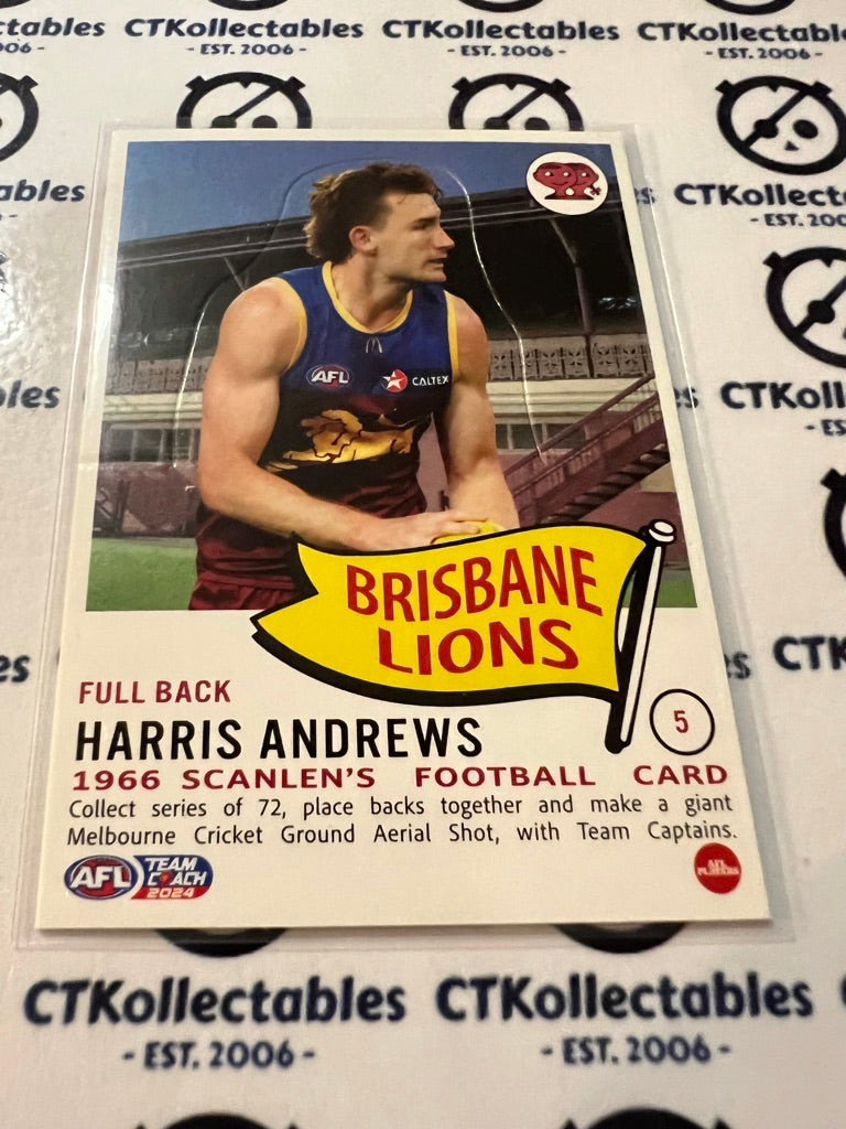 2024 AFL Teamcoach Scanlens Die-Cut Harris Andrews #5 Lions
