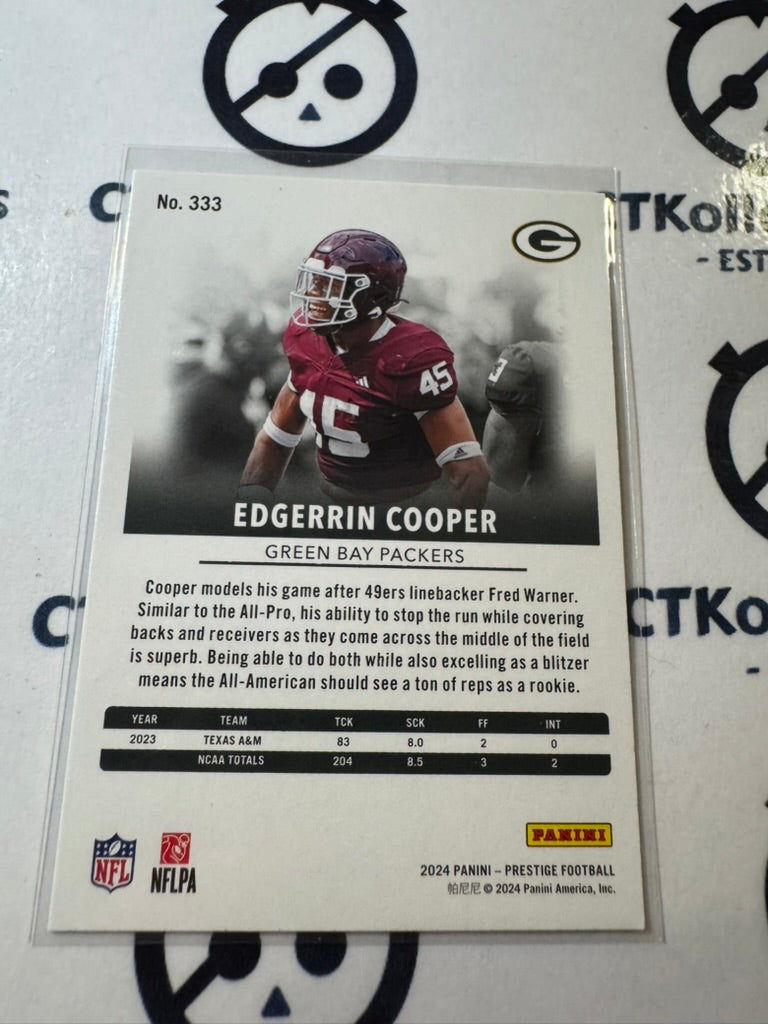 2024 NFL Prestige Rookie Card #333 Edgerrin Cooper Green Bay Packers