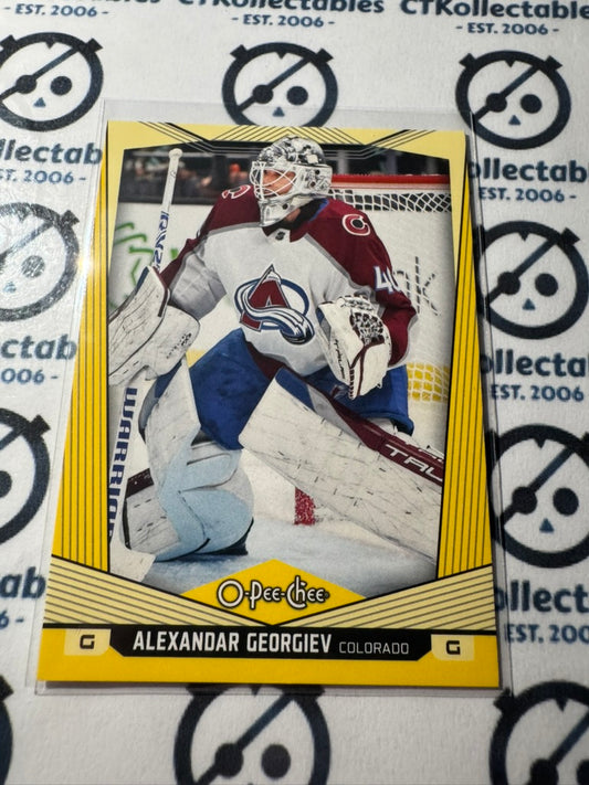 2024-25 O-Pee-Chee Hockey YELLOW BORDER #299 Alexandar Georgiev Colorado