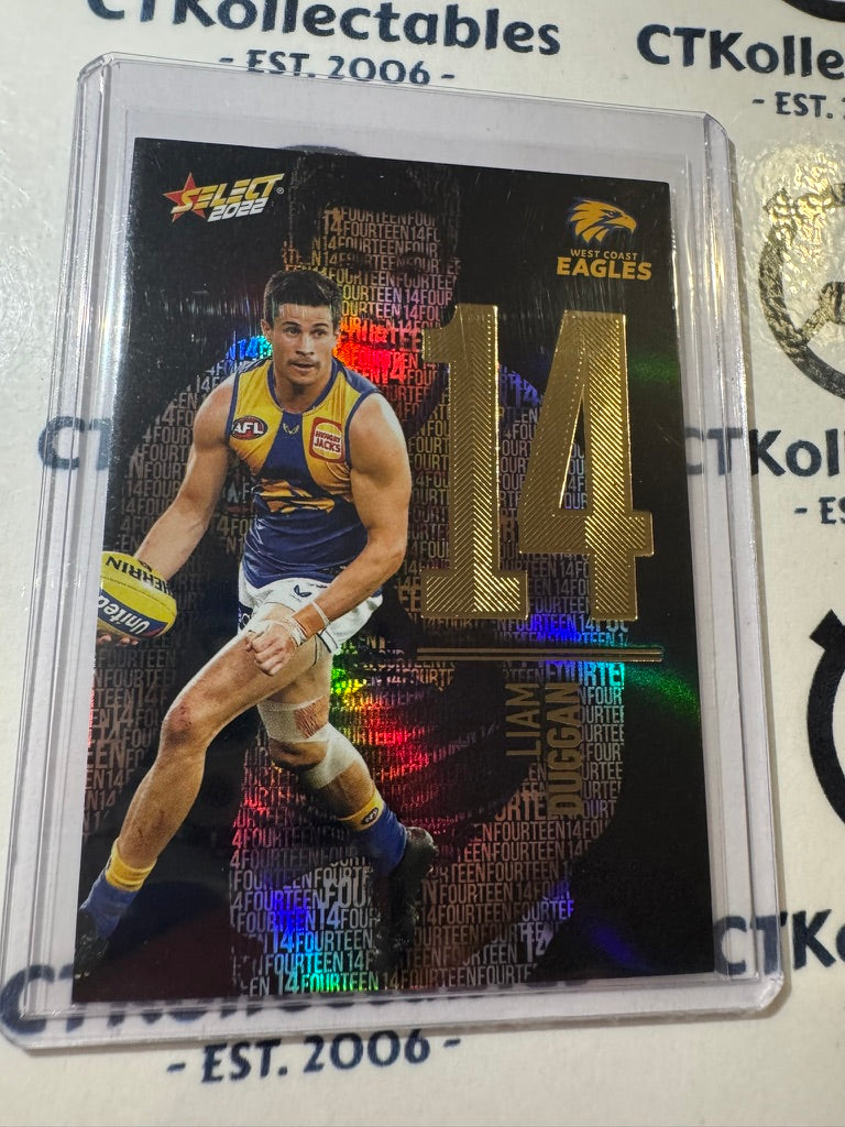 2022 AFL Footy Stars Numbers Midnight #NM199 Liam Duggan #039/130 Eagles