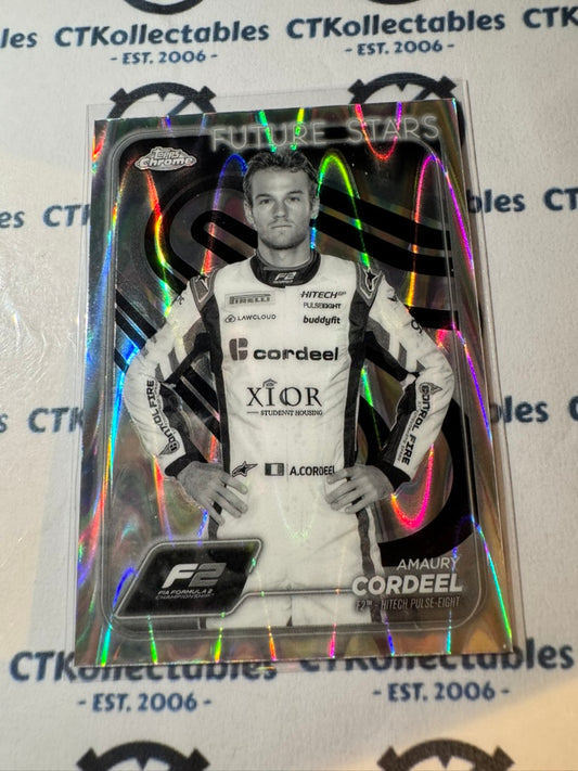 2024 Topps Chrome F2 Amaury Cordeel Black white Raywave  future Stars #32