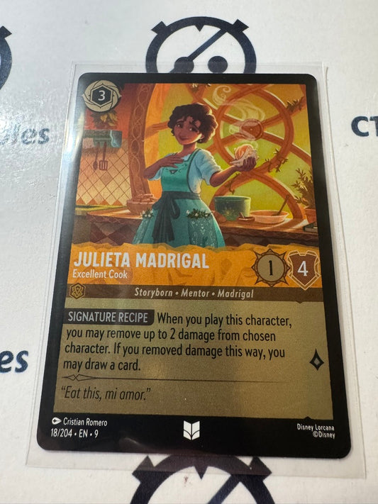 Disney Lorcana Fabled COLD FOIL 18/204 Julieta Madrigal – Excellent Cook UC