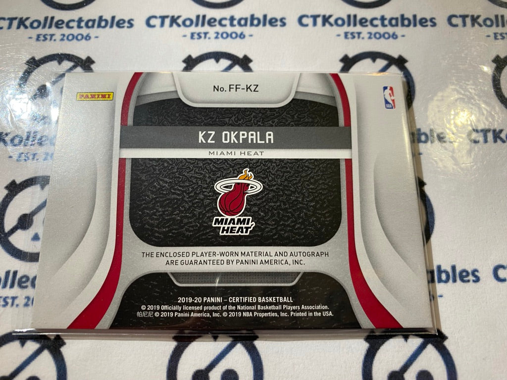 2019-20 Panini NBA Certified KZ Okpala Freshman Fabrics Jersey Auto Heat