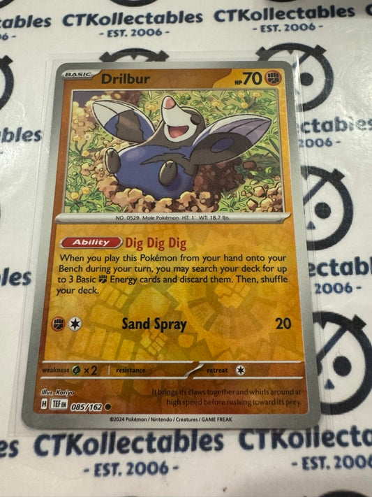 Drilbur Reverse Holo Scarlet & Violet Temporal Forces # 085/162 Pokemon